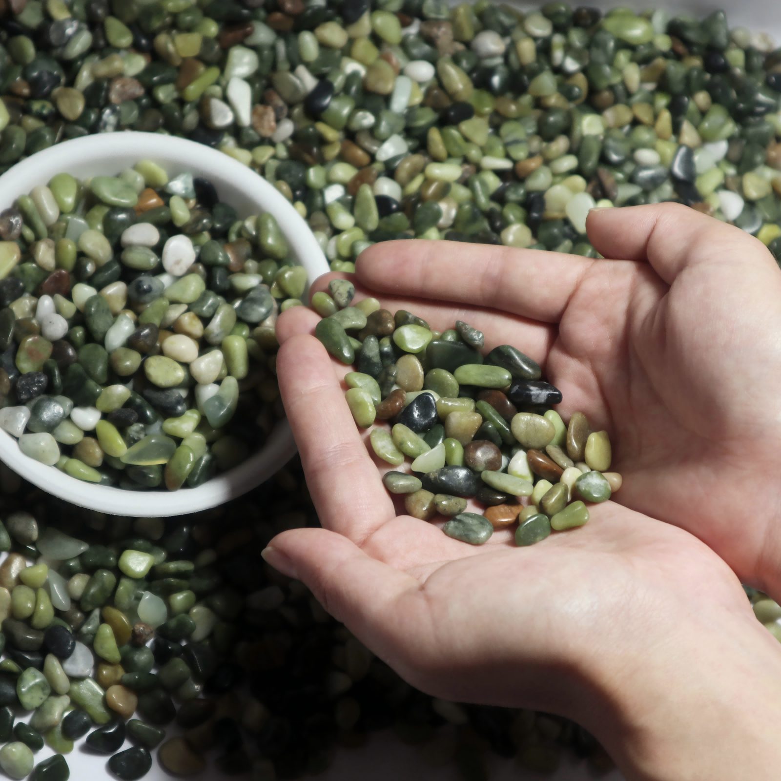 Green Landscaping Pebbles